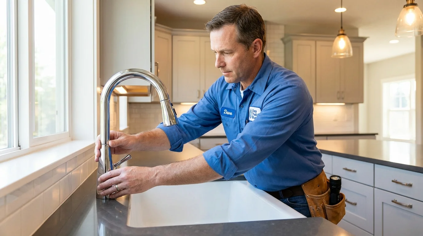 Kitchen faucet installation by Johns Plumbing LLC in Morrow